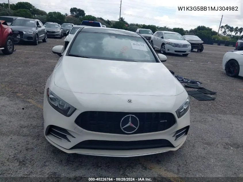 2021 Mercedes-Benz Amg A 35 4Matic VIN: W1K3G5BB1MJ304982 Lot: 40226764