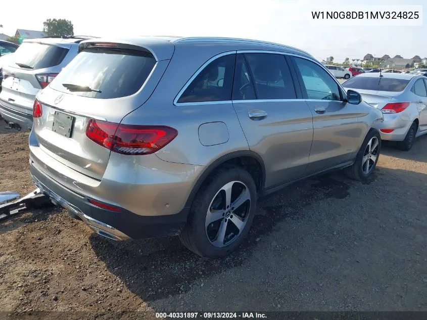 2021 Mercedes-Benz Glc 300 Suv VIN: W1N0G8DB1MV324825 Lot: 40331897