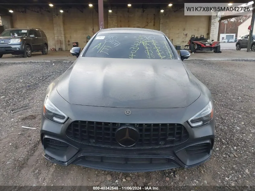 2021 Mercedes-Benz Amg Gt 63 4-Door Coupe S VIN: W1K7X8KB5MA042726 Lot: 40342545