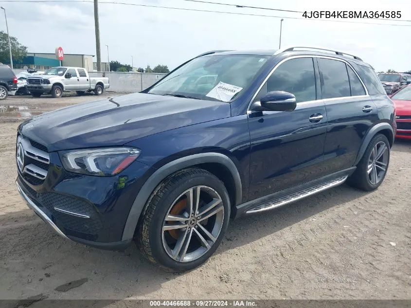 2021 Mercedes-Benz Gle 350 4Matic VIN: 4JGFB4KE8MA364585 Lot: 40466688