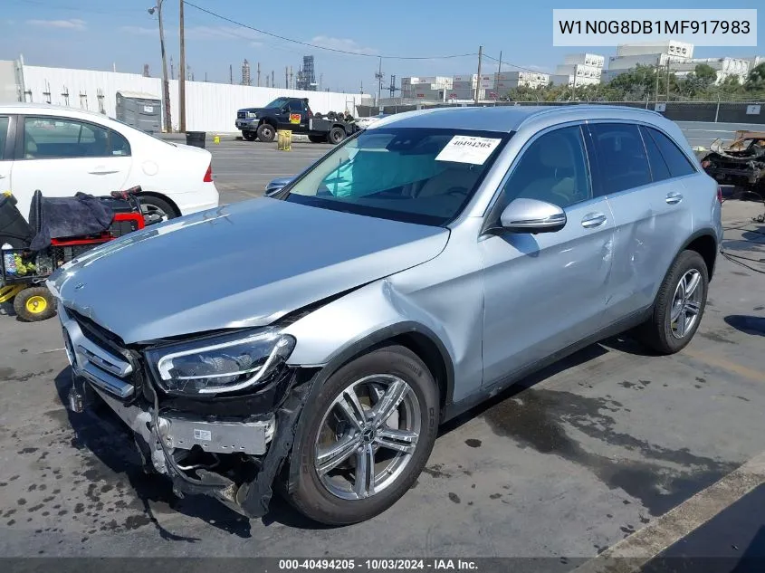 2021 Mercedes-Benz Glc 300 Suv VIN: W1N0G8DB1MF917983 Lot: 40494205