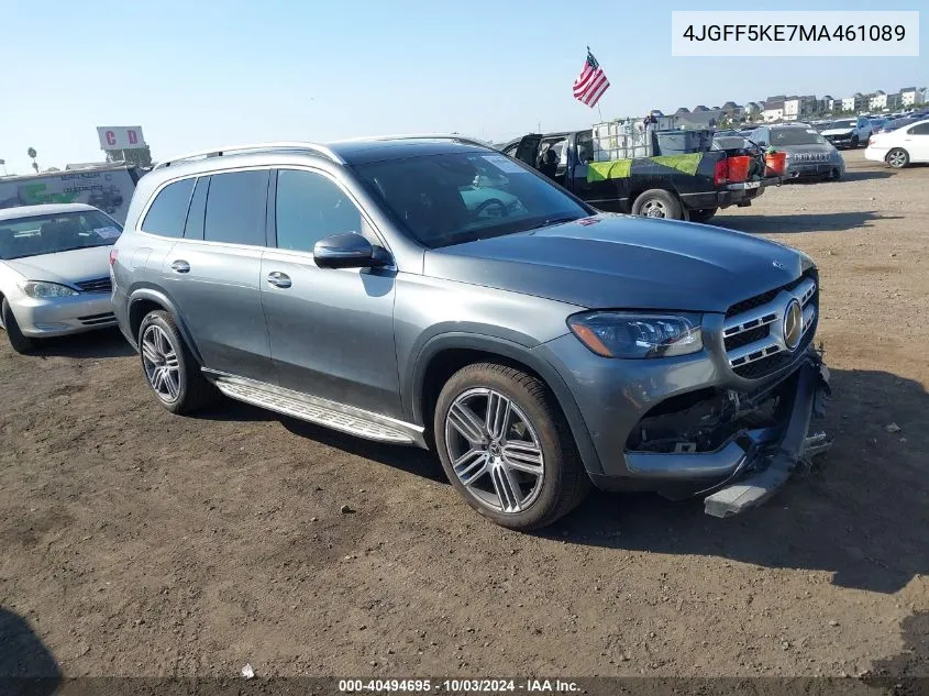 2021 Mercedes-Benz Gls 450 4Matic VIN: 4JGFF5KE7MA461089 Lot: 40494695