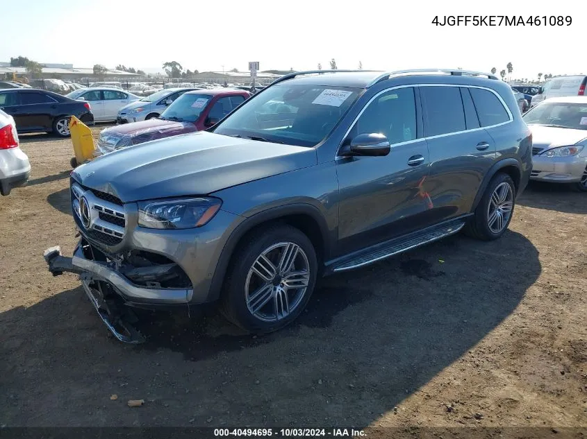 2021 Mercedes-Benz Gls 450 4Matic VIN: 4JGFF5KE7MA461089 Lot: 40494695