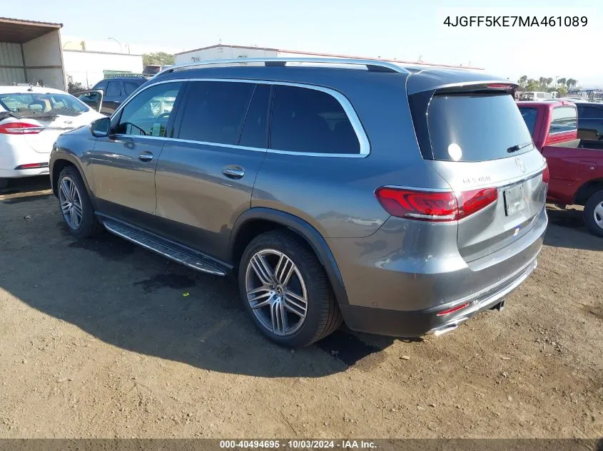 2021 Mercedes-Benz Gls 450 4Matic VIN: 4JGFF5KE7MA461089 Lot: 40494695