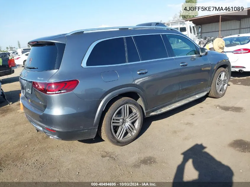 2021 Mercedes-Benz Gls 450 4Matic VIN: 4JGFF5KE7MA461089 Lot: 40494695