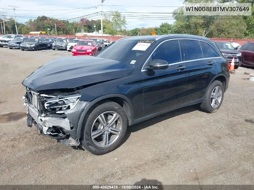 2021 Mercedes-Benz Glc 300 4Matic Suv VIN: W1N0G8EB1MV307649 Lot: 40529478