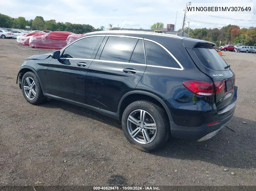 2021 Mercedes-Benz Glc 300 4Matic Suv VIN: W1N0G8EB1MV307649 Lot: 40529478