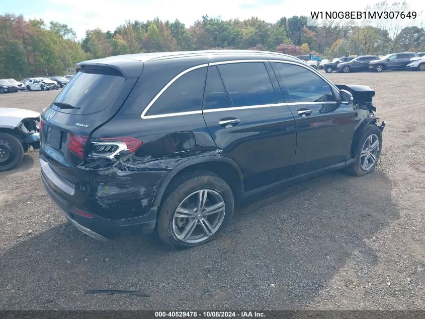 2021 Mercedes-Benz Glc 300 4Matic Suv VIN: W1N0G8EB1MV307649 Lot: 40529478