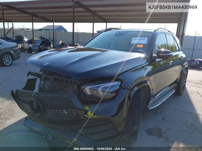 2021 Mercedes-Benz Gle 450 4Matic VIN: 4JGFB5KB1MA430969 Lot: 40550082