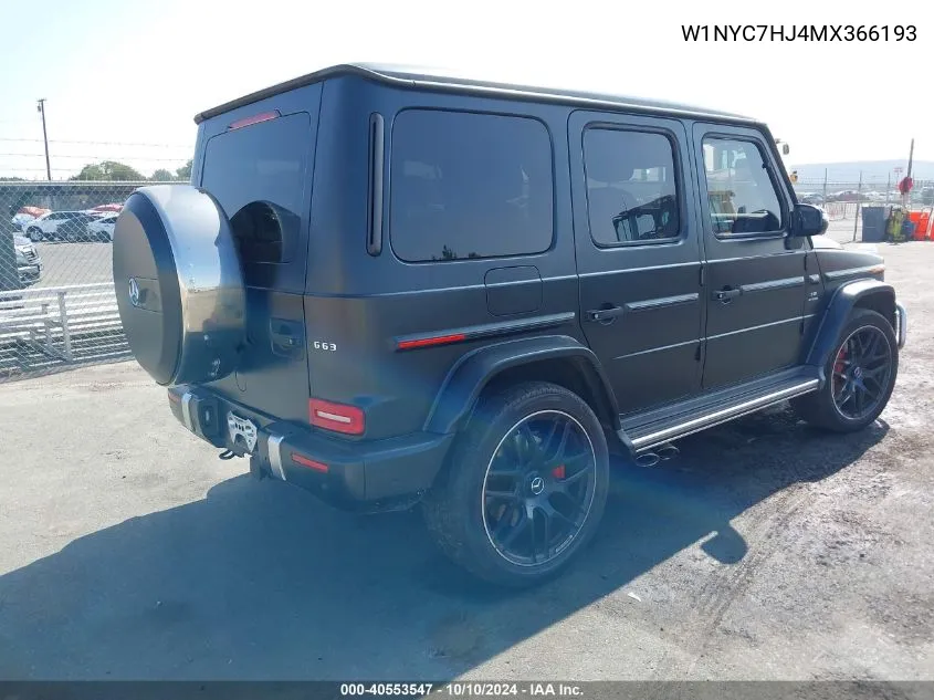 2021 Mercedes-Benz Amg G 63 4Matic VIN: W1NYC7HJ4MX366193 Lot: 40553547