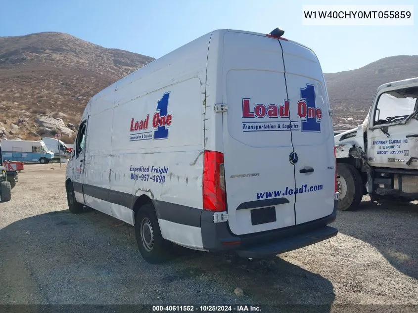 2021 Mercedes-Benz Sprinter 2500 High Roof I4 VIN: W1W40CHY0MT055859 Lot: 40611552