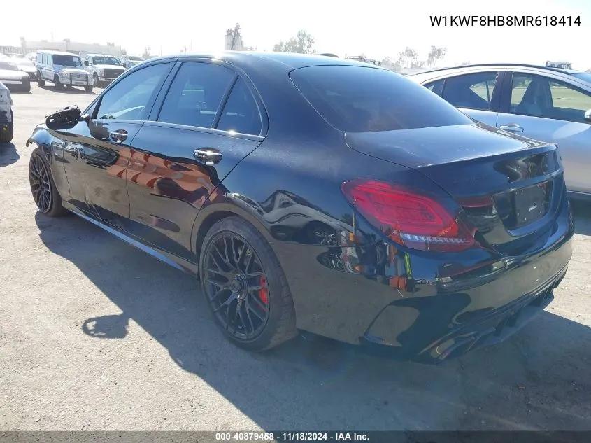 2021 Mercedes-Benz Amg C 63 S VIN: W1KWF8HB8MR618414 Lot: 40879458