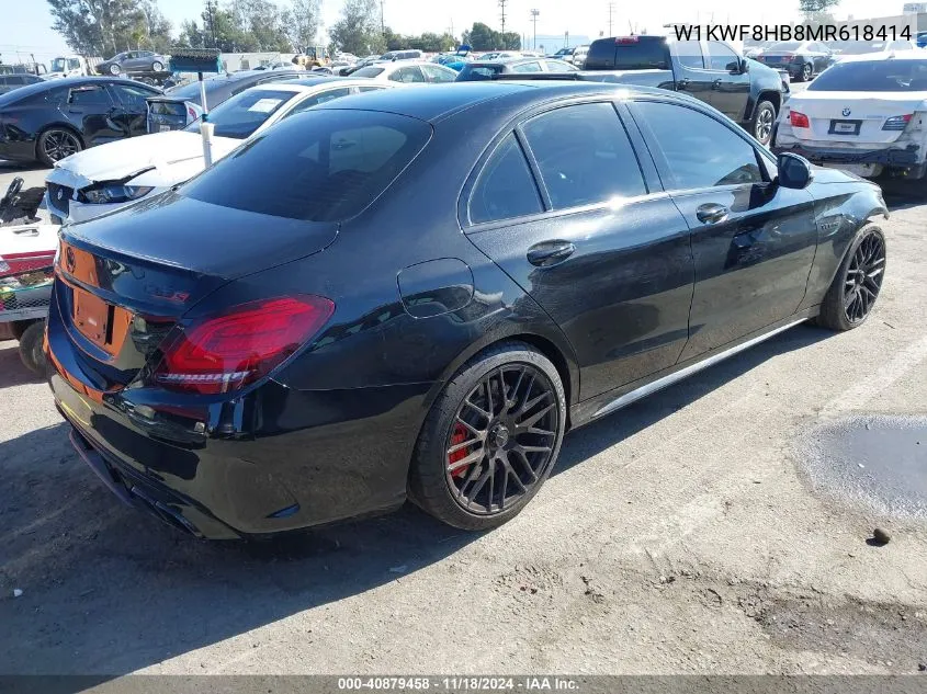 2021 Mercedes-Benz Amg C 63 S VIN: W1KWF8HB8MR618414 Lot: 40879458