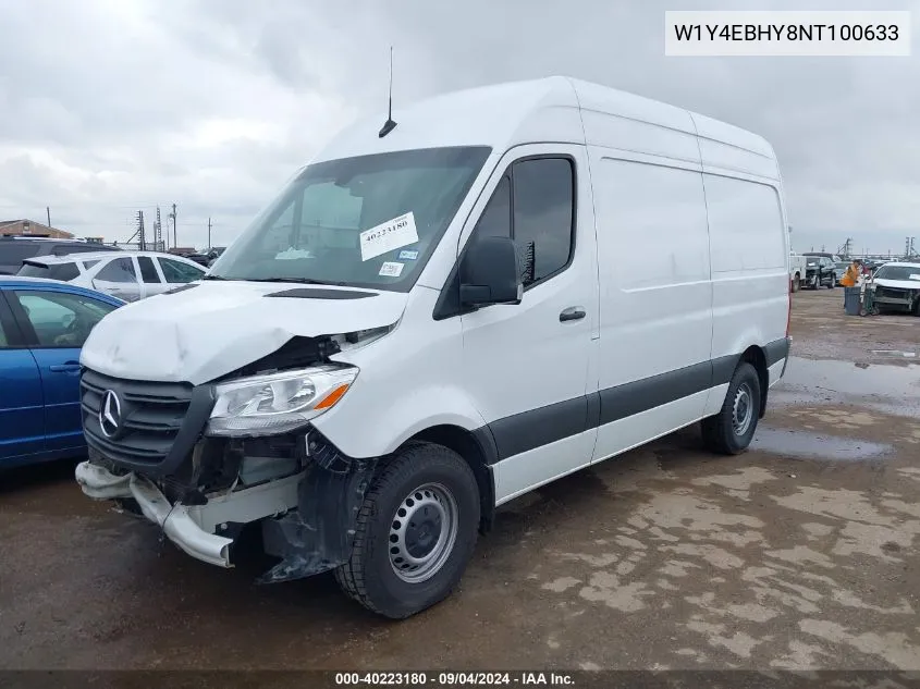 2022 Mercedes-Benz Sprinter 2500 Standard Roof V6 VIN: W1Y4EBHY8NT100633 Lot: 40223180