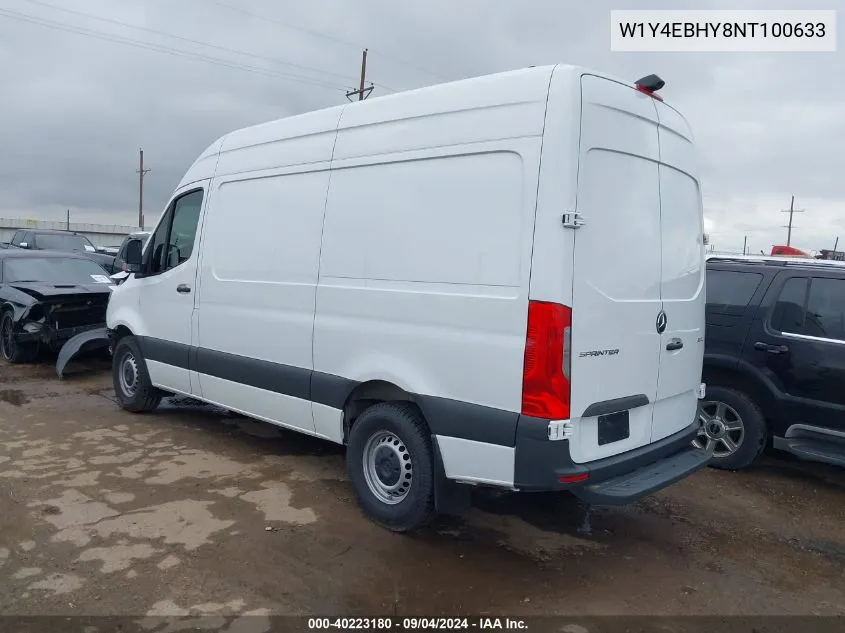 2022 Mercedes-Benz Sprinter 2500 Standard Roof V6 VIN: W1Y4EBHY8NT100633 Lot: 40223180