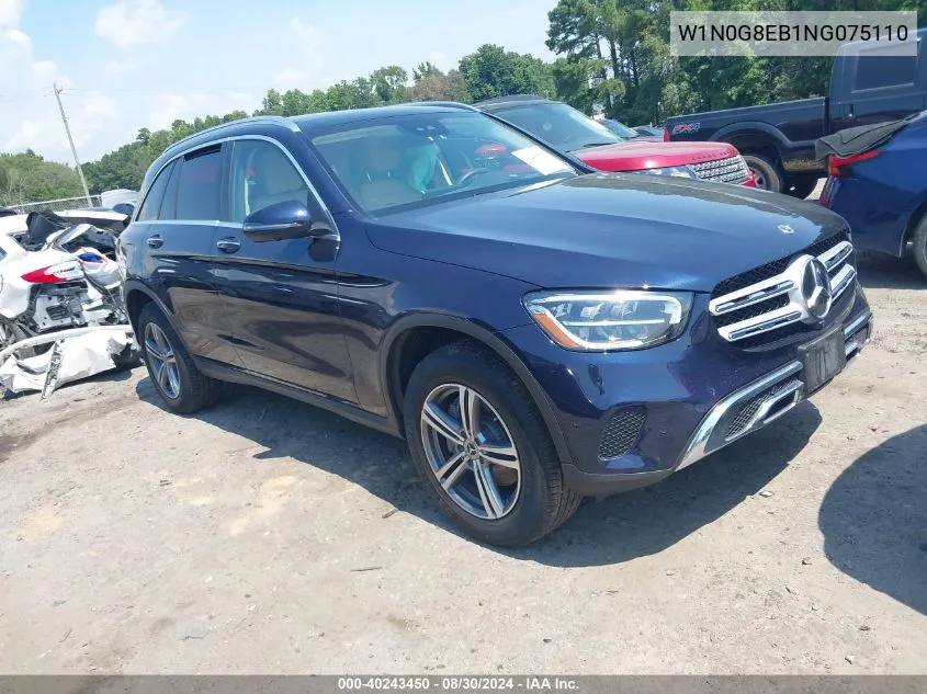 2022 Mercedes-Benz Glc 300 4Matic Suv VIN: W1N0G8EB1NG075110 Lot: 40243450