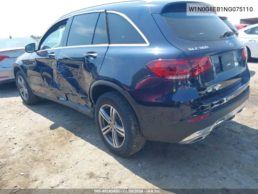 2022 Mercedes-Benz Glc 300 4Matic Suv VIN: W1N0G8EB1NG075110 Lot: 40243450