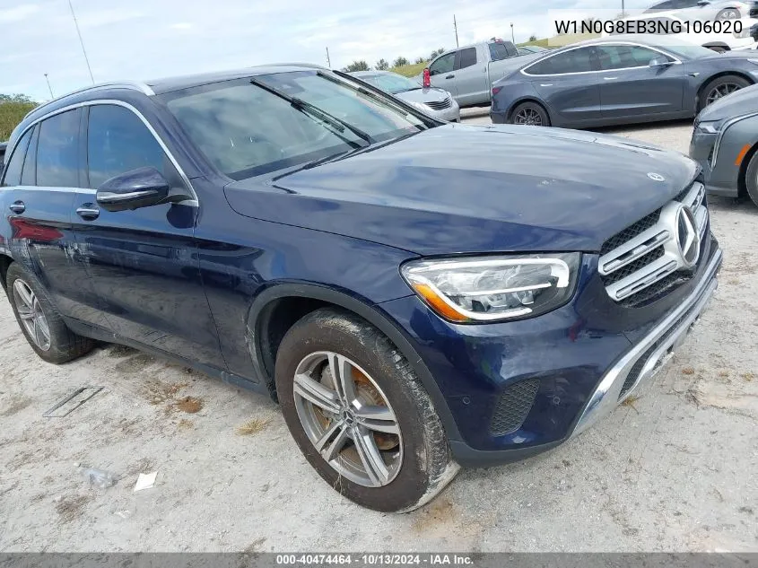 2022 Mercedes-Benz Glc 300 4Matic Suv VIN: W1N0G8EB3NG106020 Lot: 40474464