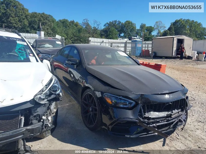 2022 Mercedes-Benz Amg Gt 53 4-Door Coupe VIN: W1K7X6BB0NA053655 Lot: 40484534