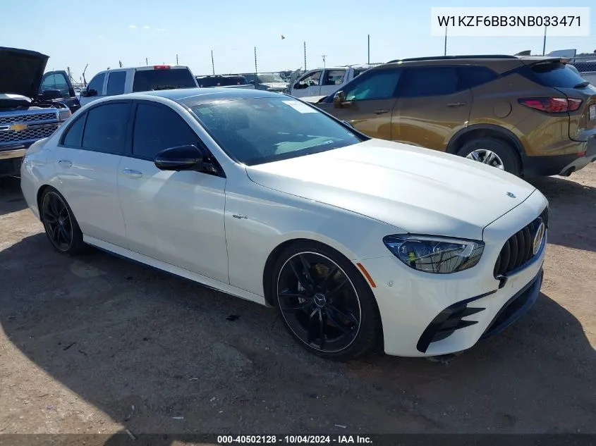 2022 Mercedes-Benz Amg E 53 4Matic VIN: W1KZF6BB3NB033471 Lot: 40502128