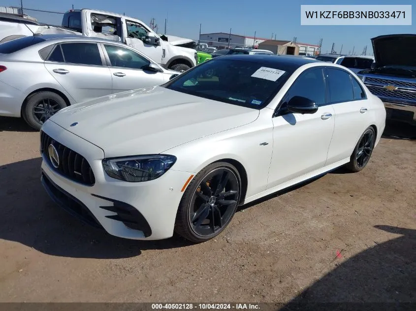 2022 Mercedes-Benz Amg E 53 4Matic VIN: W1KZF6BB3NB033471 Lot: 40502128