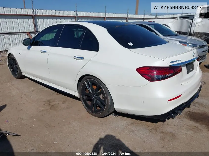 2022 Mercedes-Benz Amg E 53 4Matic VIN: W1KZF6BB3NB033471 Lot: 40502128