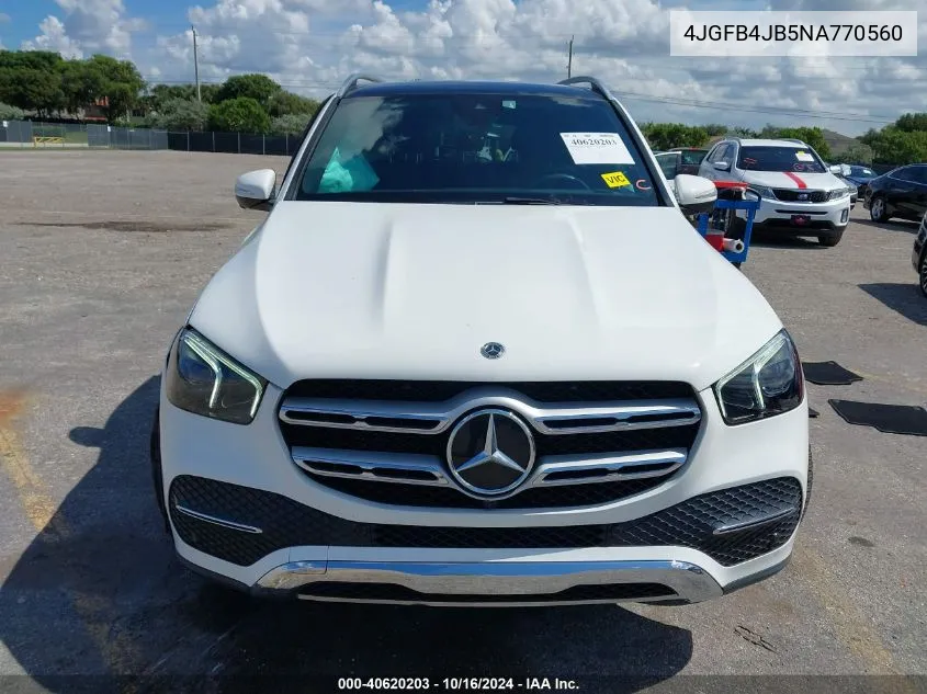 2022 Mercedes-Benz Gle 350 VIN: 4JGFB4JB5NA770560 Lot: 40620203