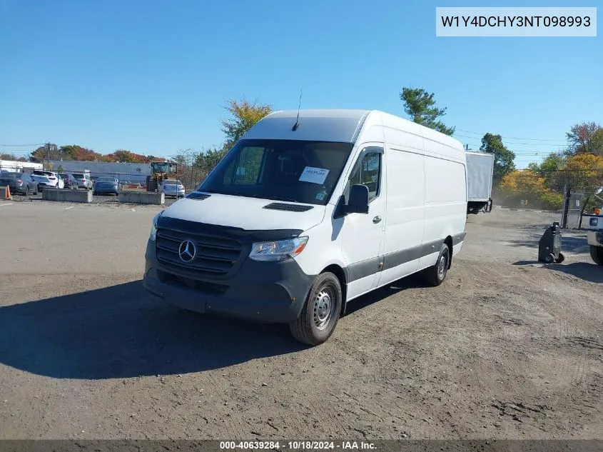 2022 Mercedes-Benz Sprinter 2500 High Roof I4 Diesel VIN: W1Y4DCHY3NT098993 Lot: 40639284