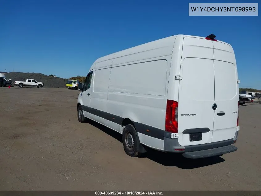 2022 Mercedes-Benz Sprinter 2500 High Roof I4 Diesel VIN: W1Y4DCHY3NT098993 Lot: 40639284