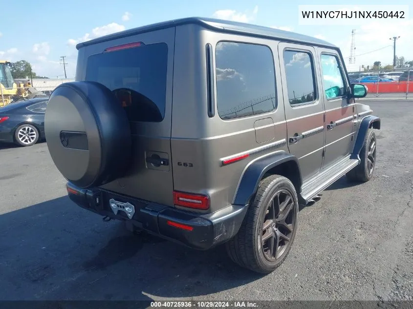 2022 Mercedes-Benz Amg G 63 4Matic VIN: W1NYC7HJ1NX450442 Lot: 40725936