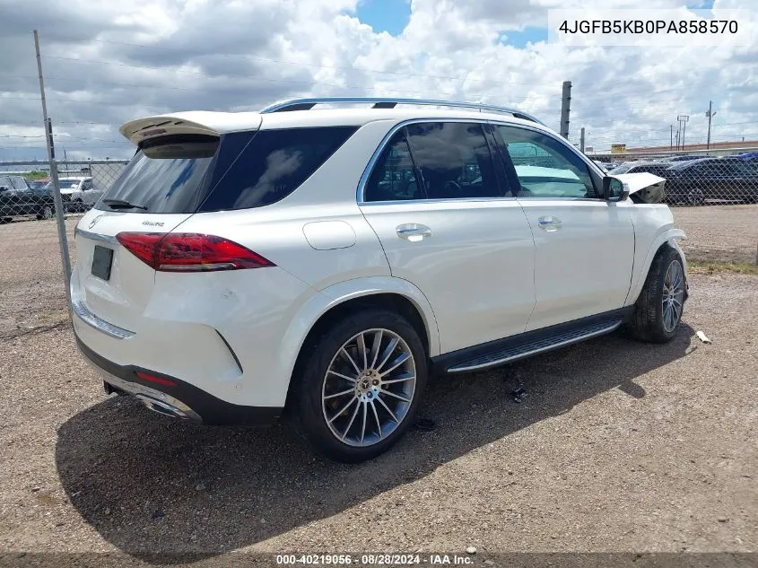 2023 Mercedes-Benz Gle 450 4Matic VIN: 4JGFB5KB0PA858570 Lot: 40219056