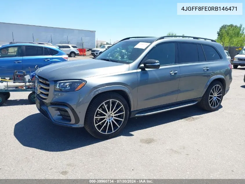 2024 Mercedes-Benz Gls 580 4Matic VIN: 4JGFF8FE0RB146471 Lot: 39960734