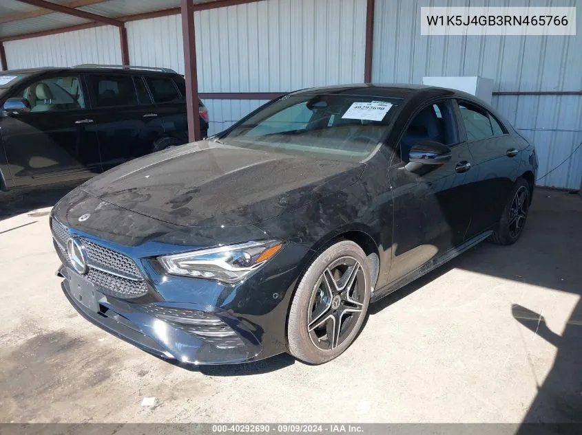 2024 Mercedes-Benz Cla 250 Coupe VIN: W1K5J4GB3RN465766 Lot: 40292690