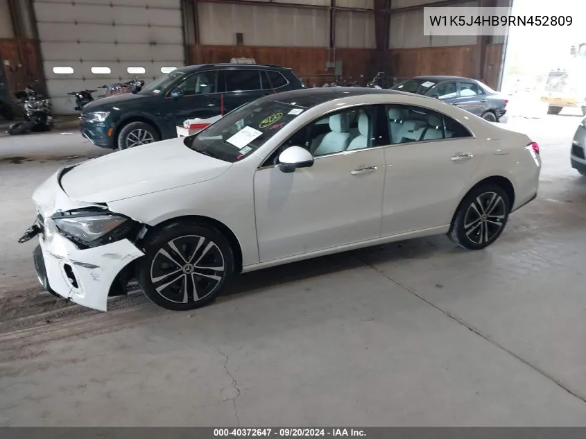 2024 Mercedes-Benz Cla 250 Coupe 4Matic VIN: W1K5J4HB9RN452809 Lot: 40372647