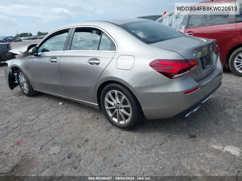 WDD3G4FB8KW020513 2019 Mercedes-Benz A 220 4Matic