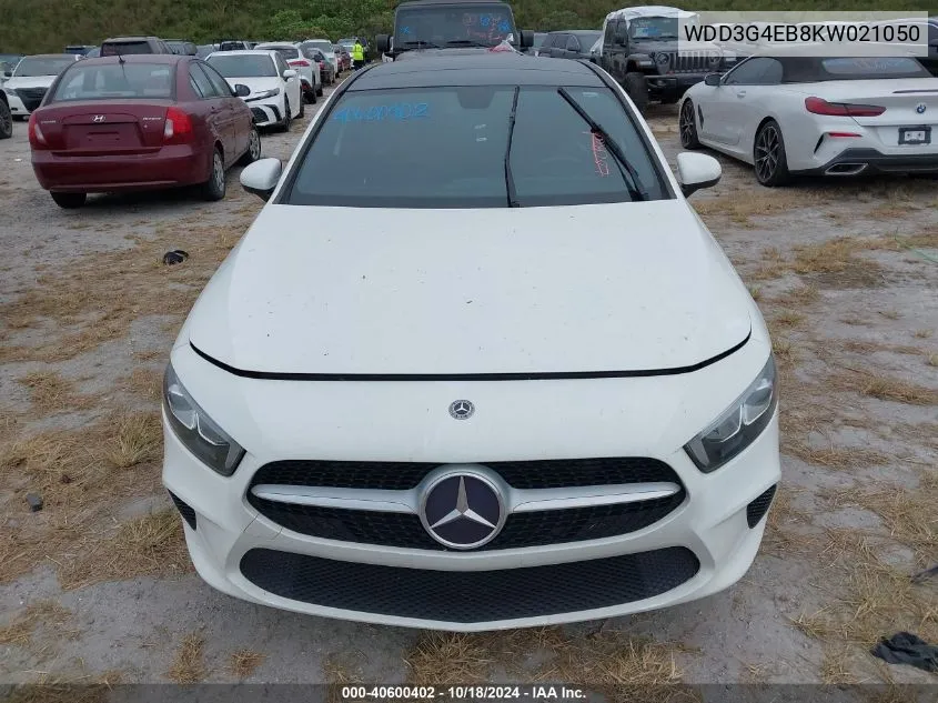 2019 Mercedes-Benz A 220 220 VIN: WDD3G4EB8KW021050 Lot: 40600402