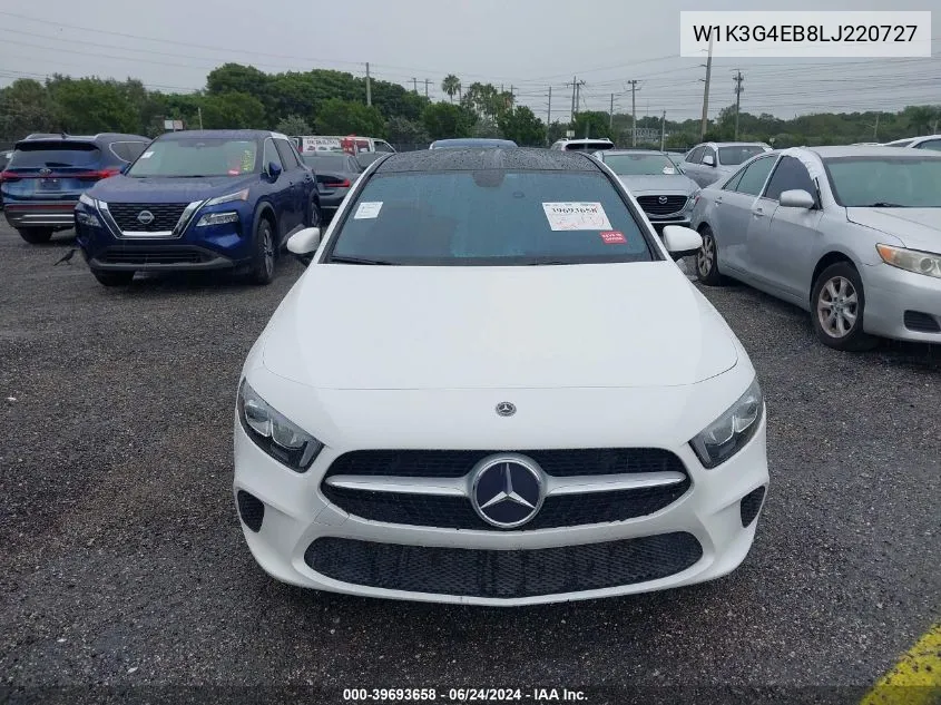 2020 Mercedes-Benz A 220 VIN: W1K3G4EB8LJ220727 Lot: 39693658