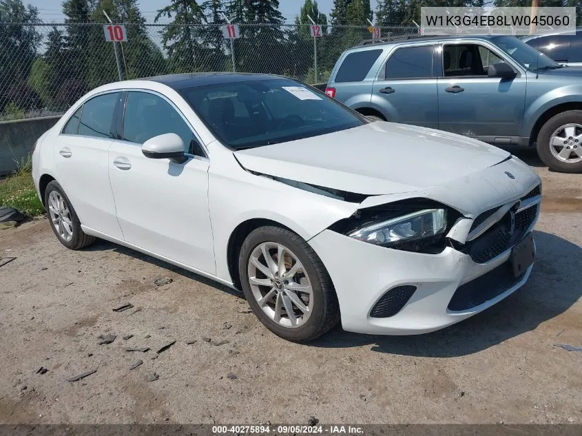 2020 Mercedes-Benz A 220 VIN: W1K3G4EB8LW045060 Lot: 40275894