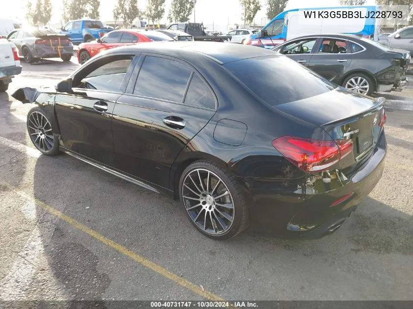 2020 Mercedes-Benz Amg A 35 4Matic VIN: W1K3G5BB3LJ228793 Lot: 40731747