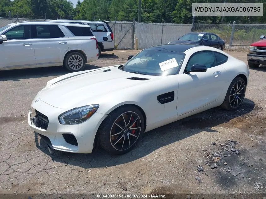 2016 Mercedes-Benz Gt S Amg VIN: WDDYJ7JAXGA006785 Lot: 40035153