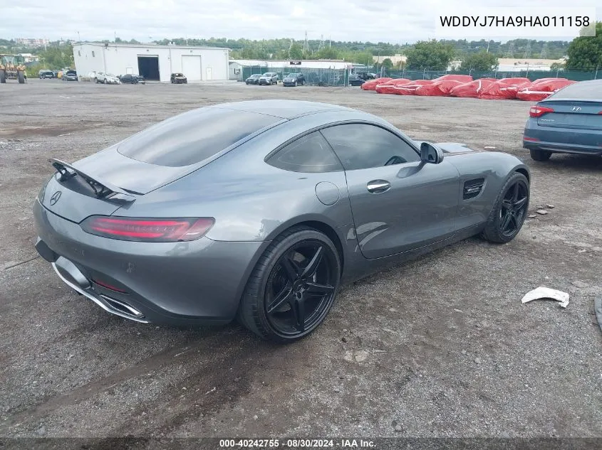 2017 Mercedes-Benz Amg Gt VIN: WDDYJ7HA9HA011158 Lot: 40242755