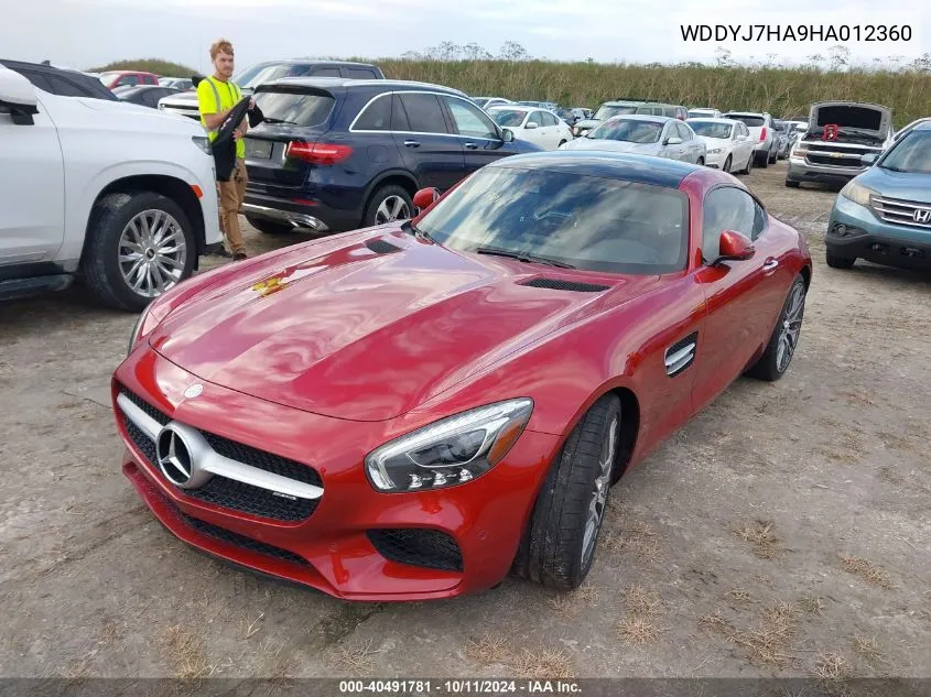 2017 Mercedes-Benz Amg Gt VIN: WDDYJ7HA9HA012360 Lot: 40491781