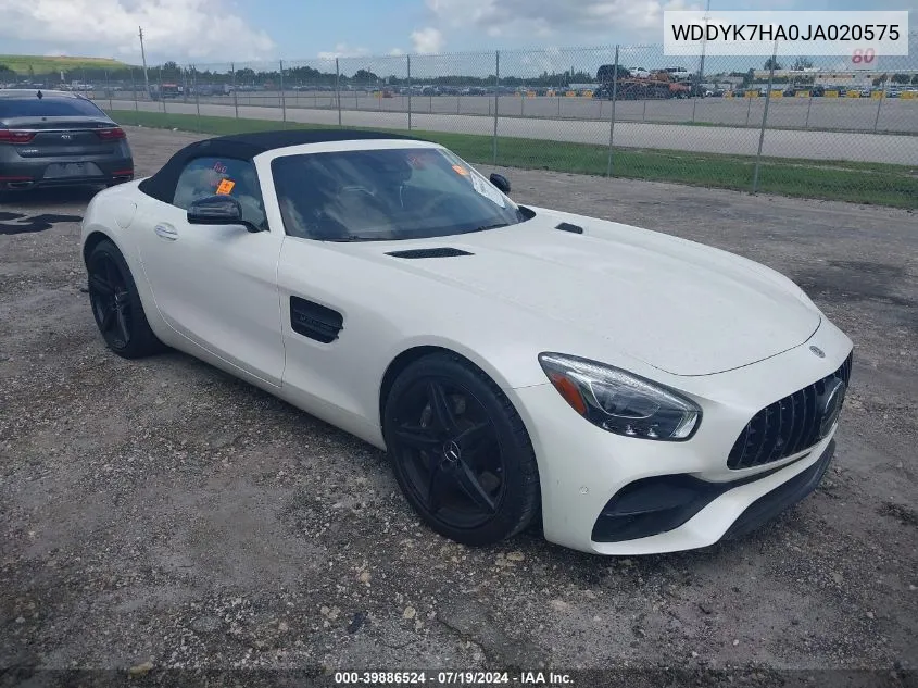 2018 Mercedes-Benz Amg Gt VIN: WDDYK7HA0JA020575 Lot: 39886524