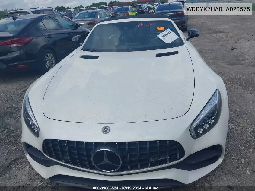 2018 Mercedes-Benz Amg Gt VIN: WDDYK7HA0JA020575 Lot: 39886524