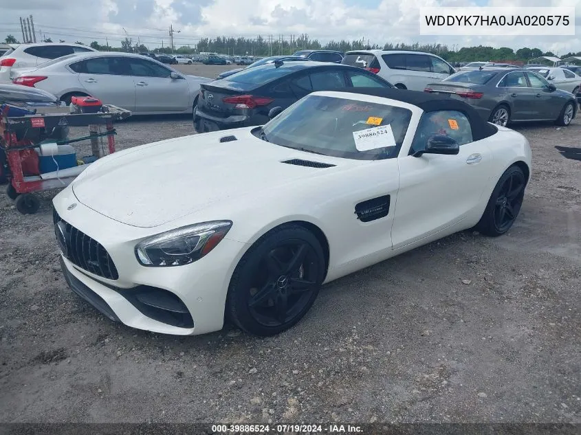 2018 Mercedes-Benz Amg Gt VIN: WDDYK7HA0JA020575 Lot: 39886524