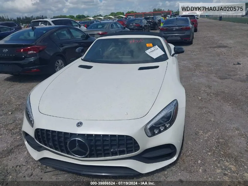 2018 Mercedes-Benz Amg Gt VIN: WDDYK7HA0JA020575 Lot: 39886524