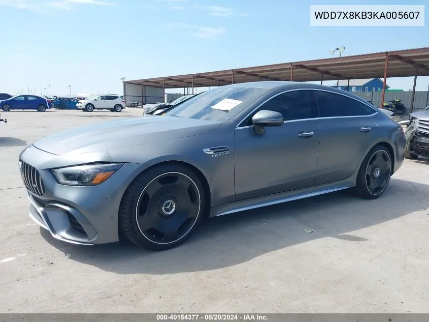 2019 Mercedes-Benz Amg Gt 63 4-Door Coupe S VIN: WDD7X8KB3KA005607 Lot: 40154377