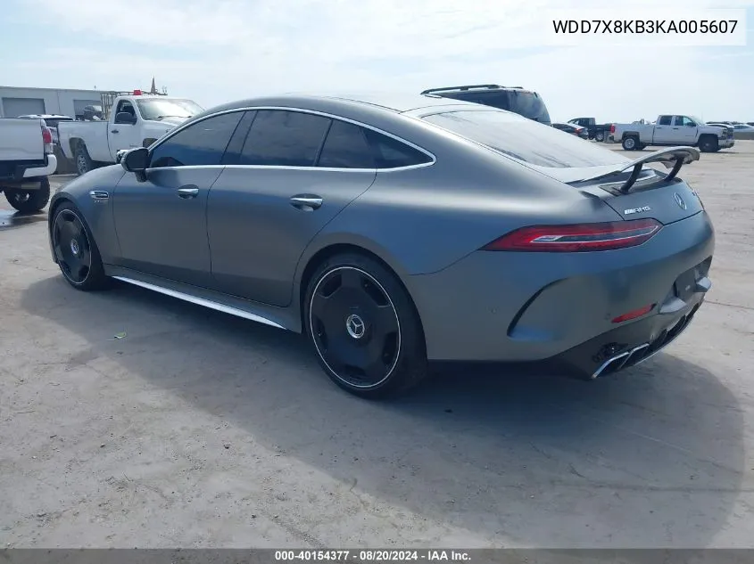 2019 Mercedes-Benz Amg Gt 63 4-Door Coupe S VIN: WDD7X8KB3KA005607 Lot: 40154377