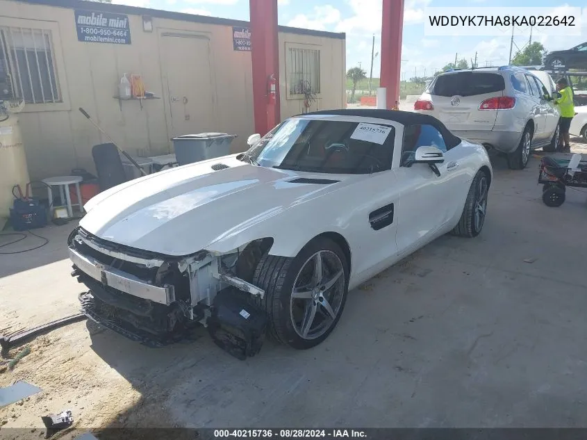 2019 Mercedes-Benz Amg Gt VIN: WDDYK7HA8KA022642 Lot: 40215736