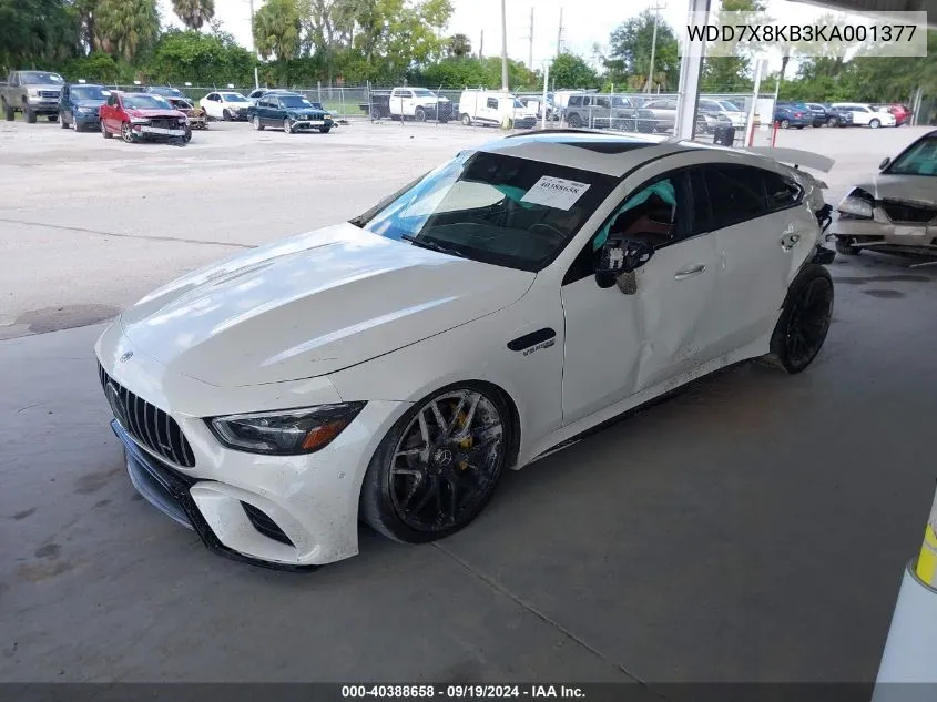 2019 Mercedes-Benz Amg Gt 63 4-Door Coupe S VIN: WDD7X8KB3KA001377 Lot: 40388658